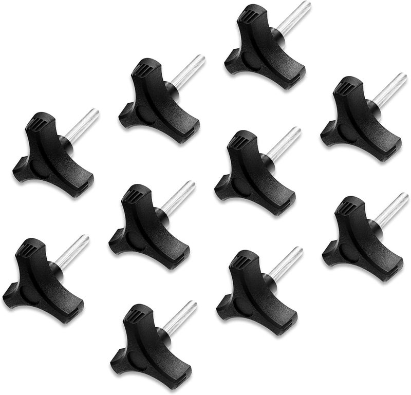 BYSOL 5/16"-18 Male Thread Wing Nut Knob 2 inch Diameter with 2 inch Long Threaded Post for Lawn Mower, Woodworking Tools & Jigs, Clamps Umbrella Base, 10PCS Wing Nut Knob - Image 2
